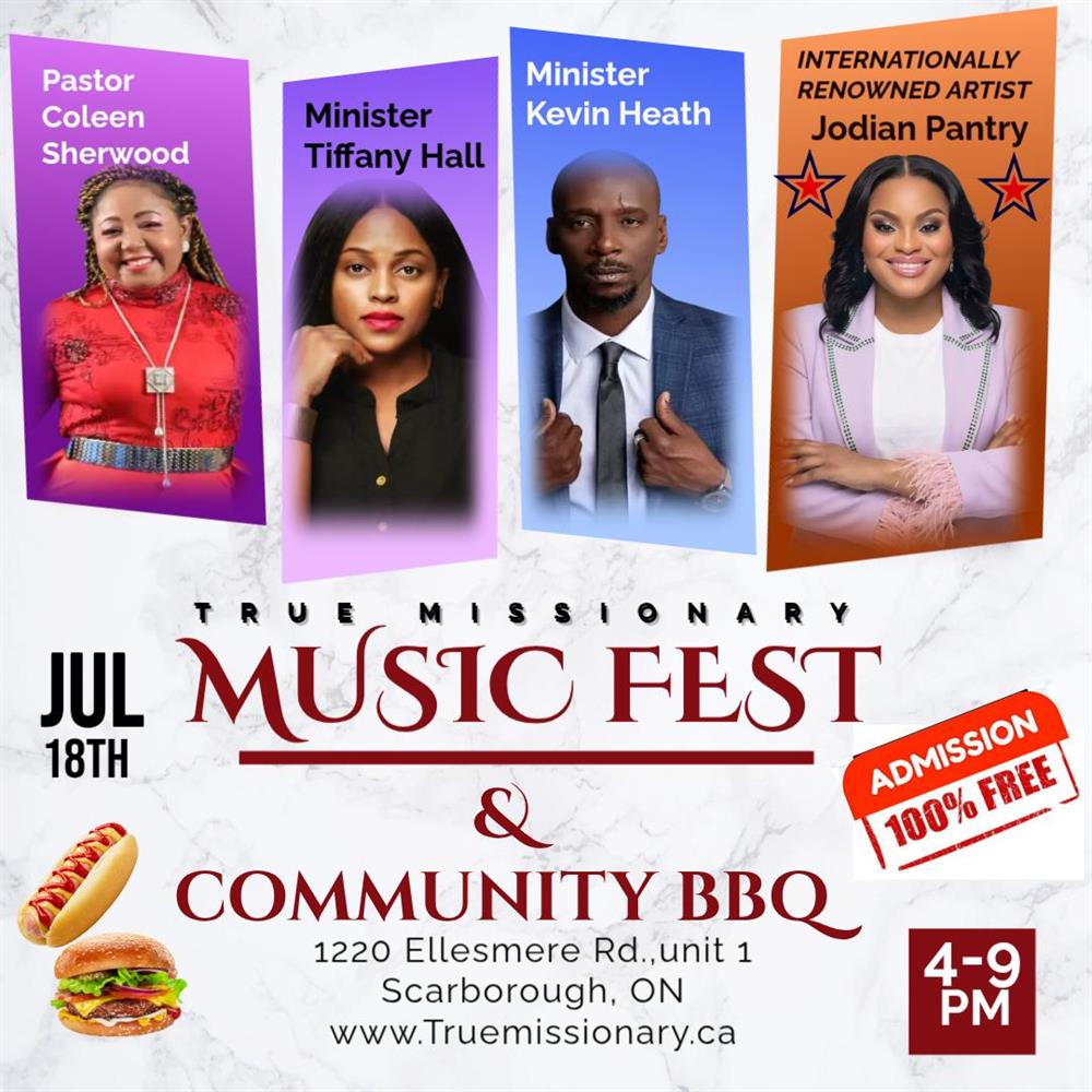 July 18, 2026 Music Fest and Community BBQ