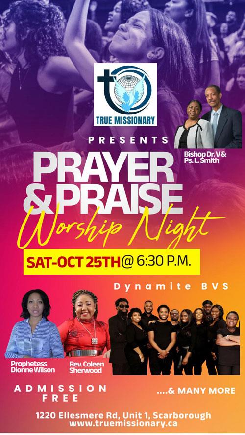 Prayer and Praise Night Oct 2025