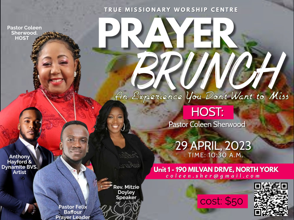 Prayer Brunch on Saturday April 29, 2023